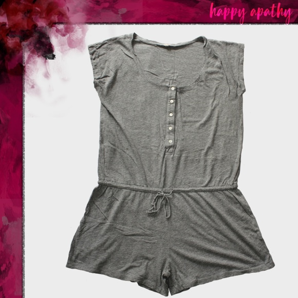 J. Crew Pants - J. Crew Light Gray Tie Front Romper